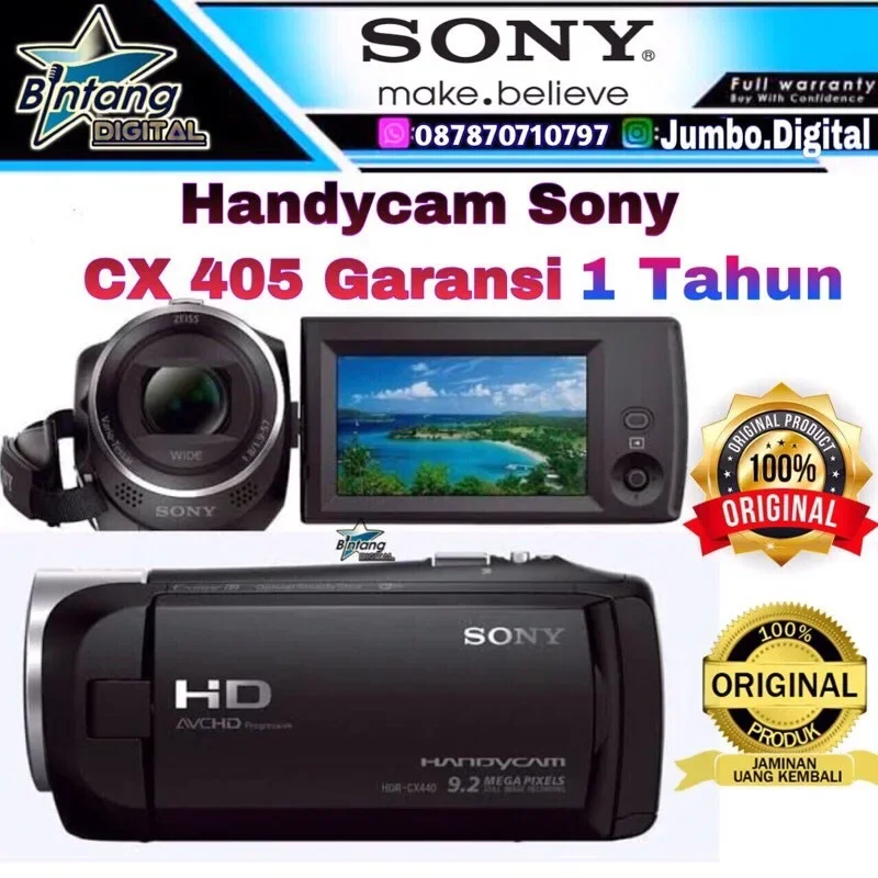 Sony CX405 Handycam Camcorder Garansi Resmi / Handycam Sony CX 405 / Sony HDR CX-405 Resmi