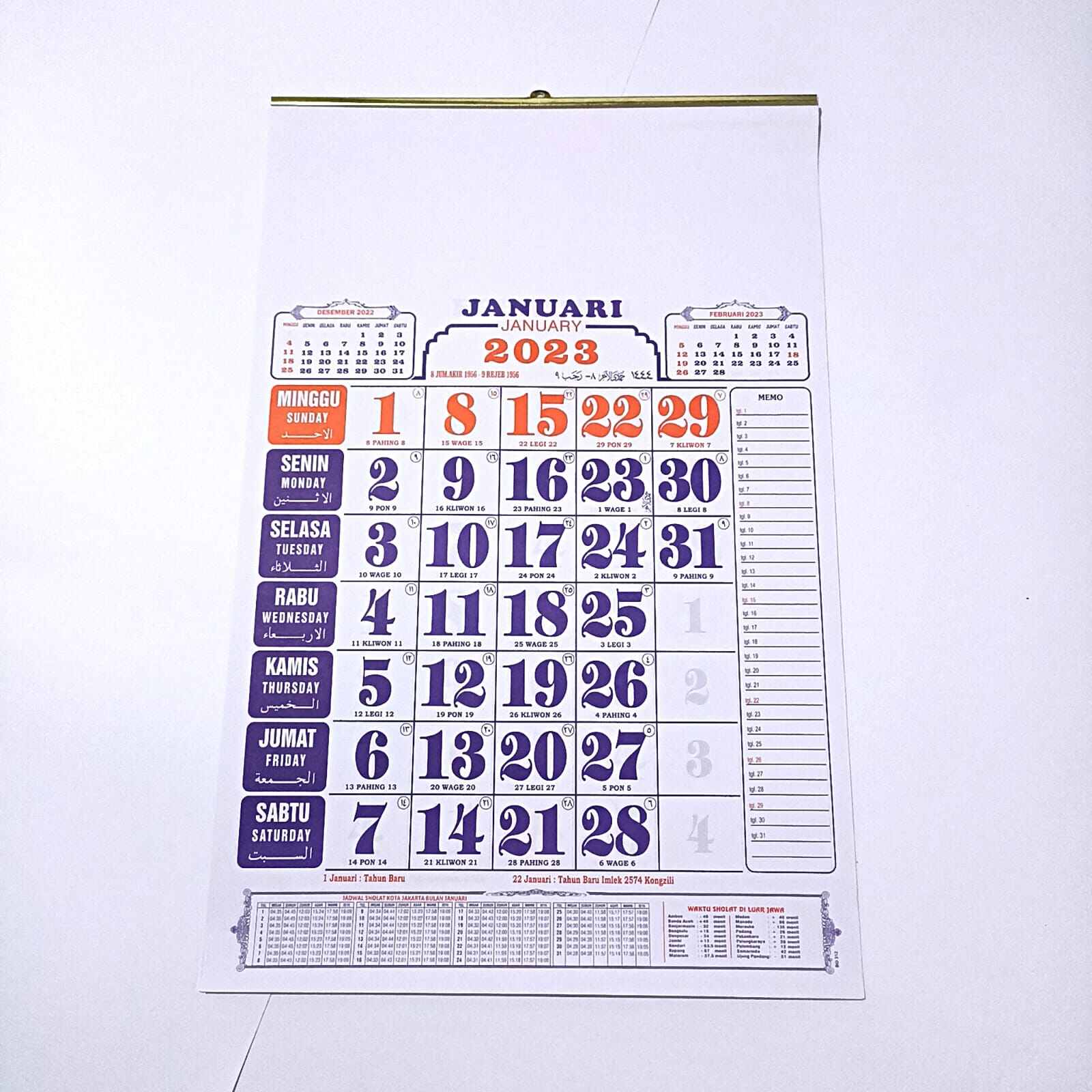 Kalender Kerja / Tanggalan angka tahun 2023 Masehi murah | Lazada Indonesia