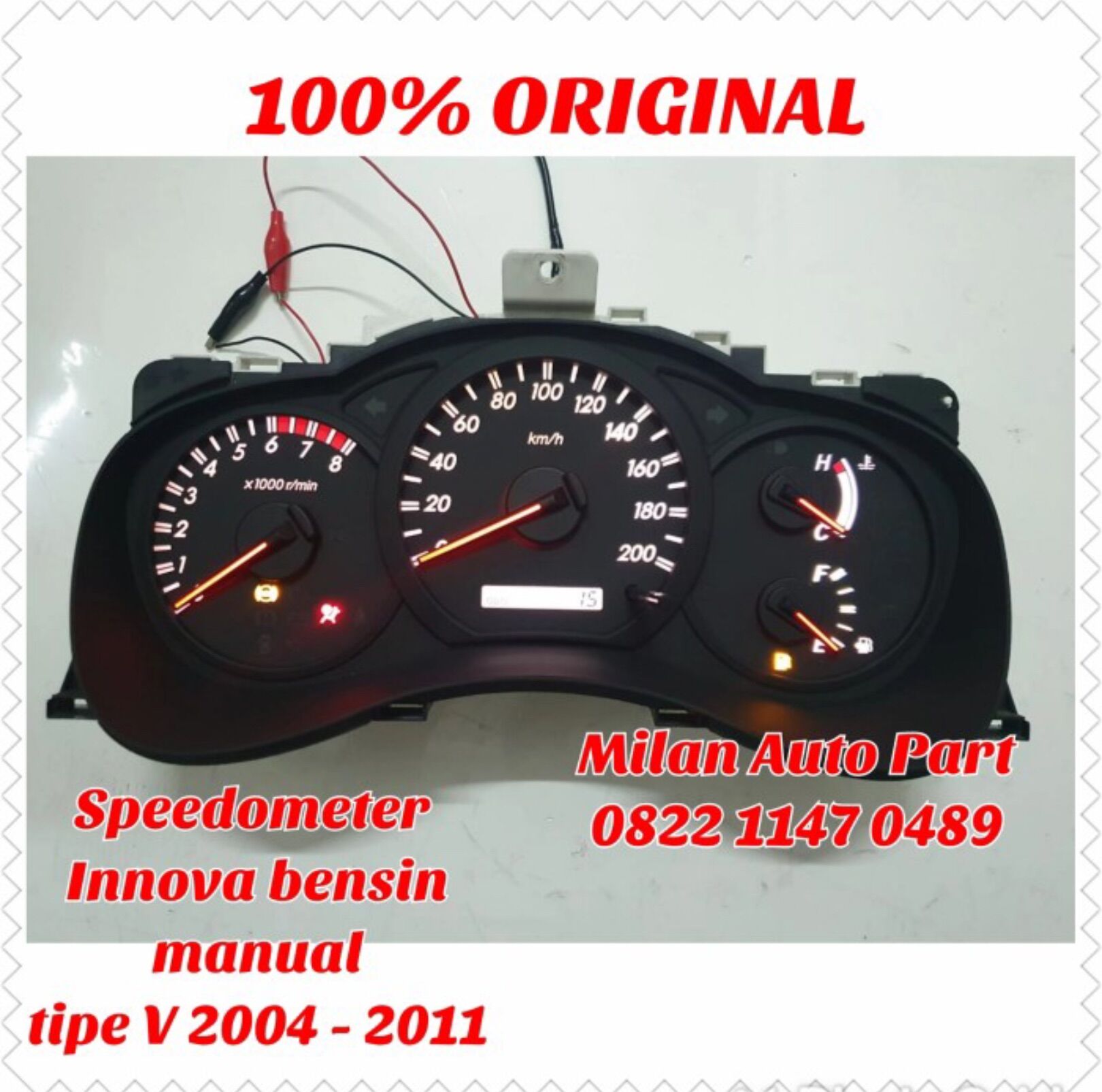 Kilometer Speedometer Innova bensin manual type tipe V 2004 2005 2006 2007 2008 2009 2010 2011 Original Asli Harga 5,500,000 rupiah*Gratis Ongkir