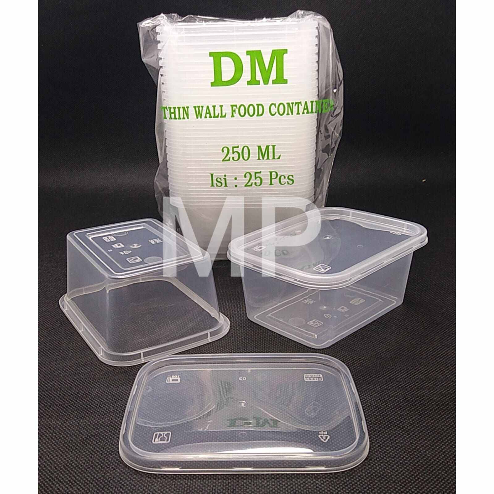 Thinwall Food Container REC 250ml Thin Wall Kotak Plastik Isi 25pcs ...