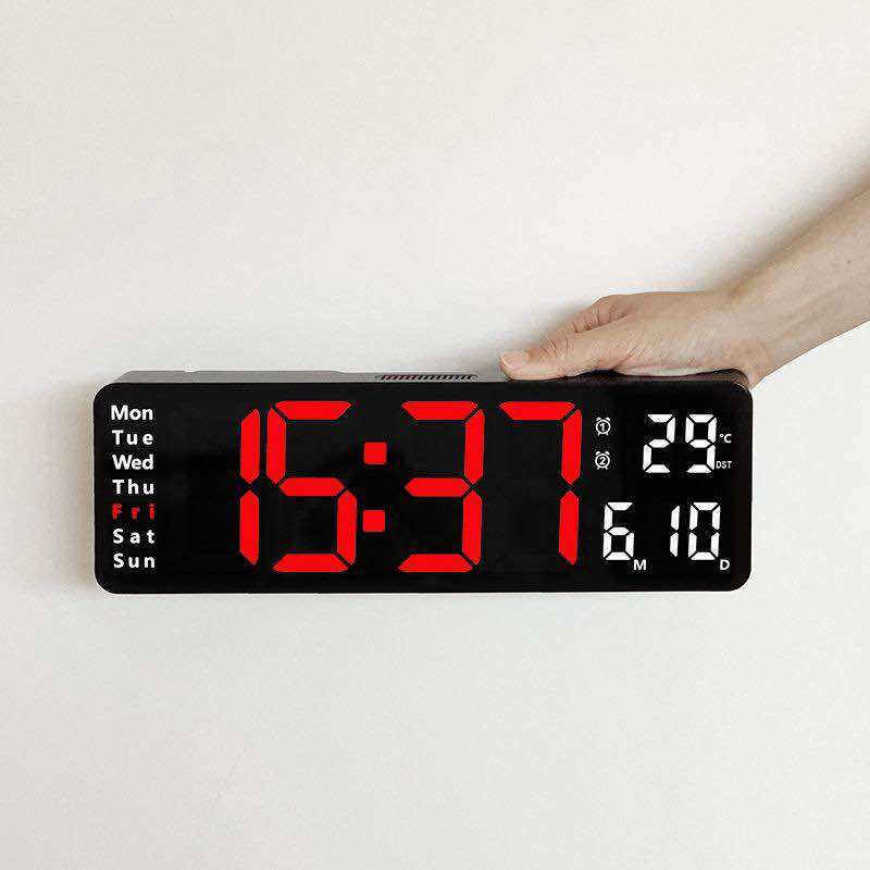 Jam Digital LED Besar Kalender Alarm Clock Weker Timer Countdown Smart Watch Pakai Remot 6629