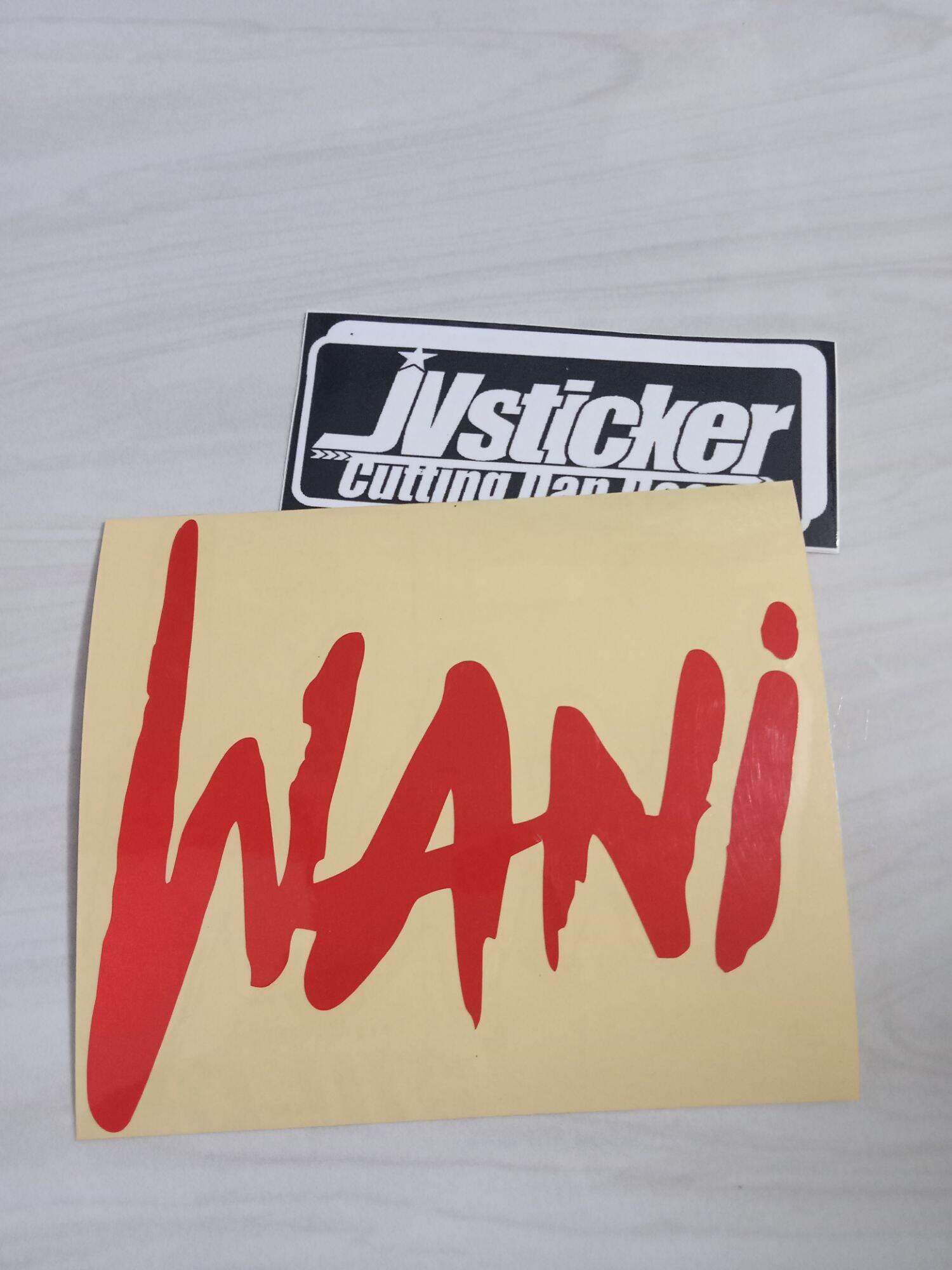 sticker WANI cutting Lazada Indonesia