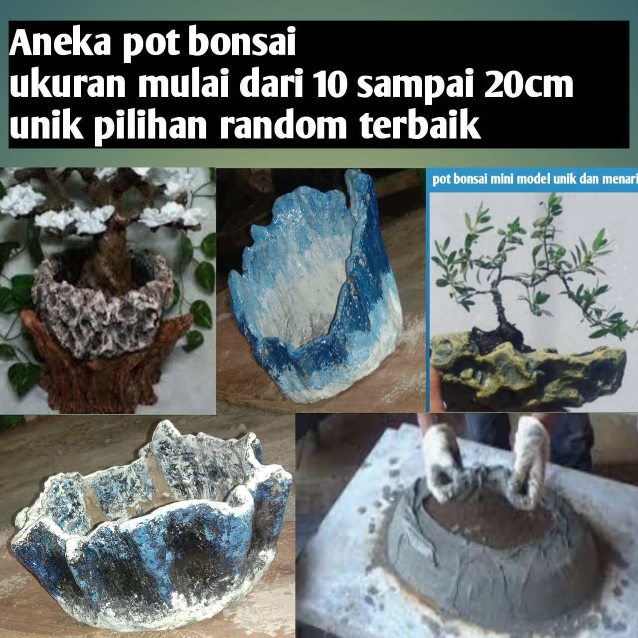Cara buat pot bonsai relief