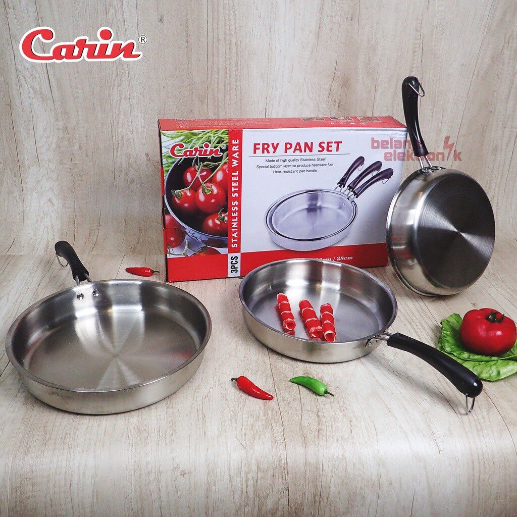 wajan/fry pan set Carin isi 3pcs Lazada Indonesia