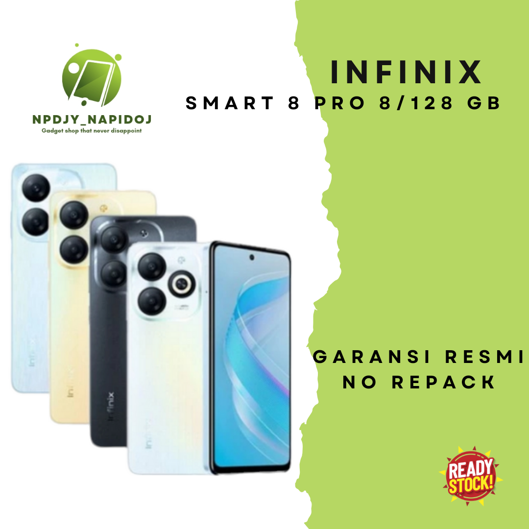 INFINIX Smart 8 Pro 8/128 Garansi Resmi Harga 1,499,000 rupiah*Gratis Ongkir