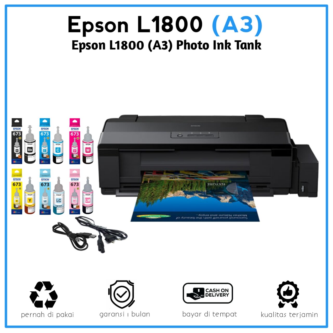 Printer Epson L1800 A3 Photo Ink Tank Lazada Indonesia