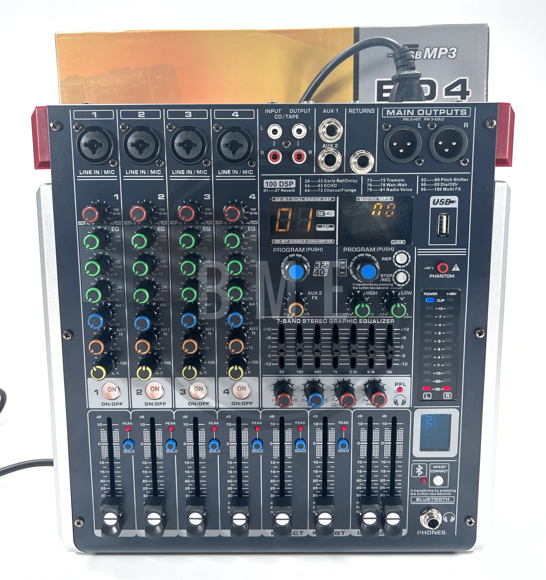 Power Mixer 4 channel Blackspider ED4 99 DSP ED 4 Amplifier Mixing