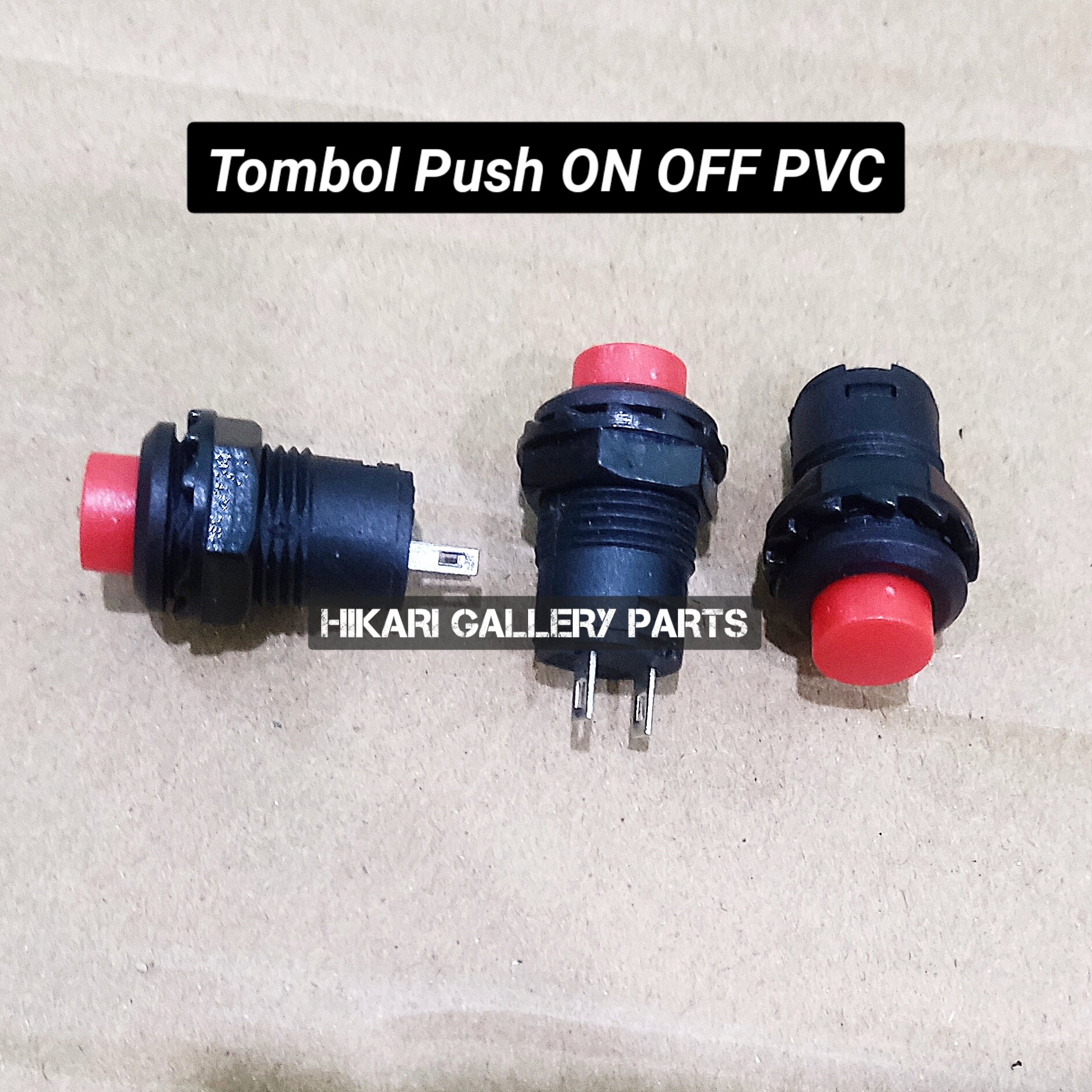 Tombol Push ON OFF PVC Bulat / Push Button ON OFF Bulat PVC | Lazada ...
