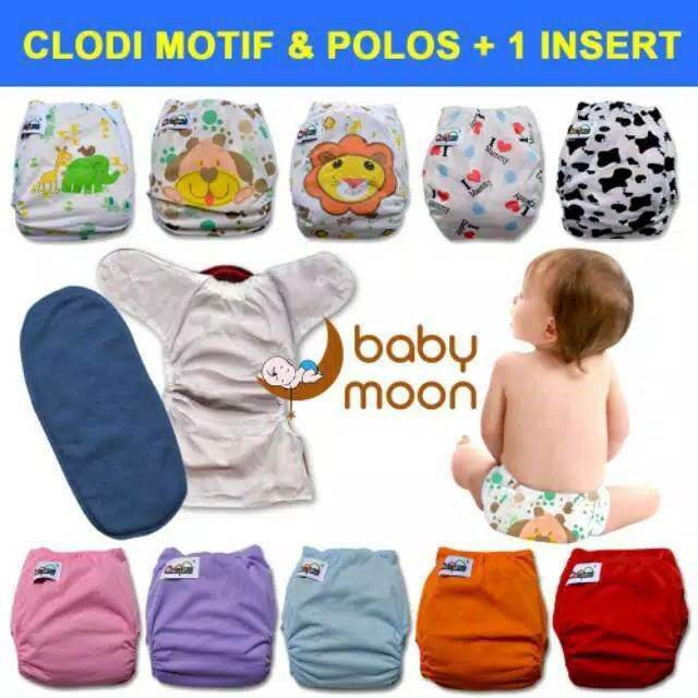 popok kain READY SEMUA UKURAN (xllms) clody bayi cuci ulang kain clody (toilet training pant) include insert clodi bayi