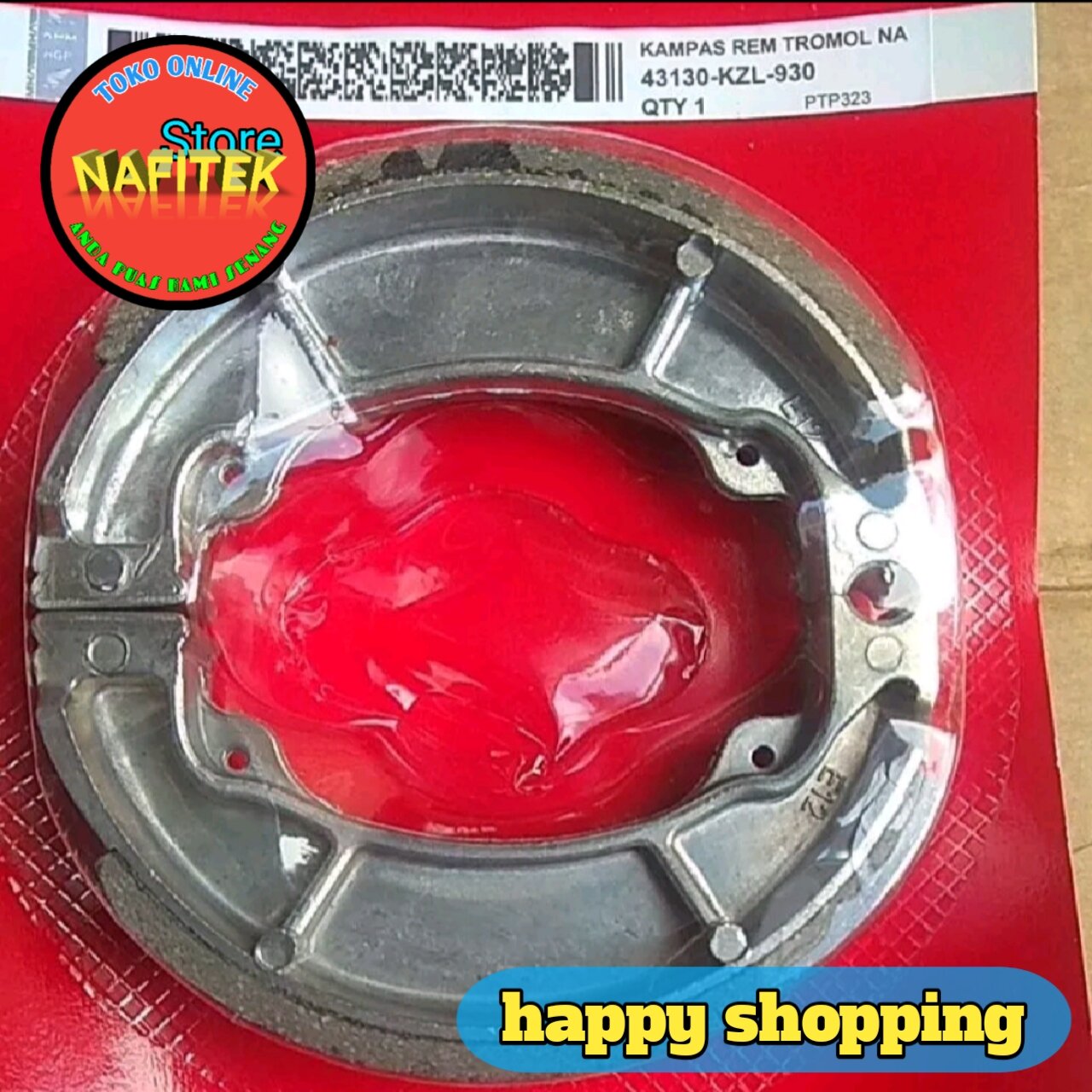 Kampas Rem Tromol Belakang Vario Beat KZL Harga 26,000 rupiah*Gratis Ongkir