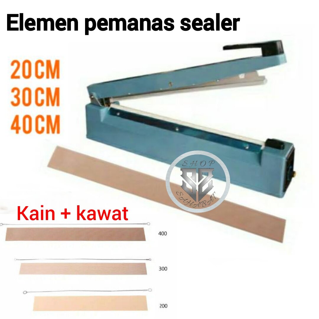 VARIAN ELEMEN KAWAT PEMANAS SEALER PRESS PLASTIK ELEMENT IMPULSE 20CM varian-elemen-kawat-pemanas-sealer-press-plastik-element-impulse-20cm