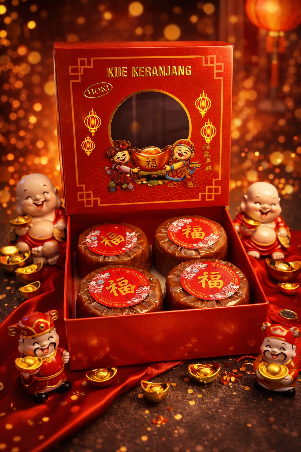 Chinese New Year Dodol Hockey Cake Basket of 4