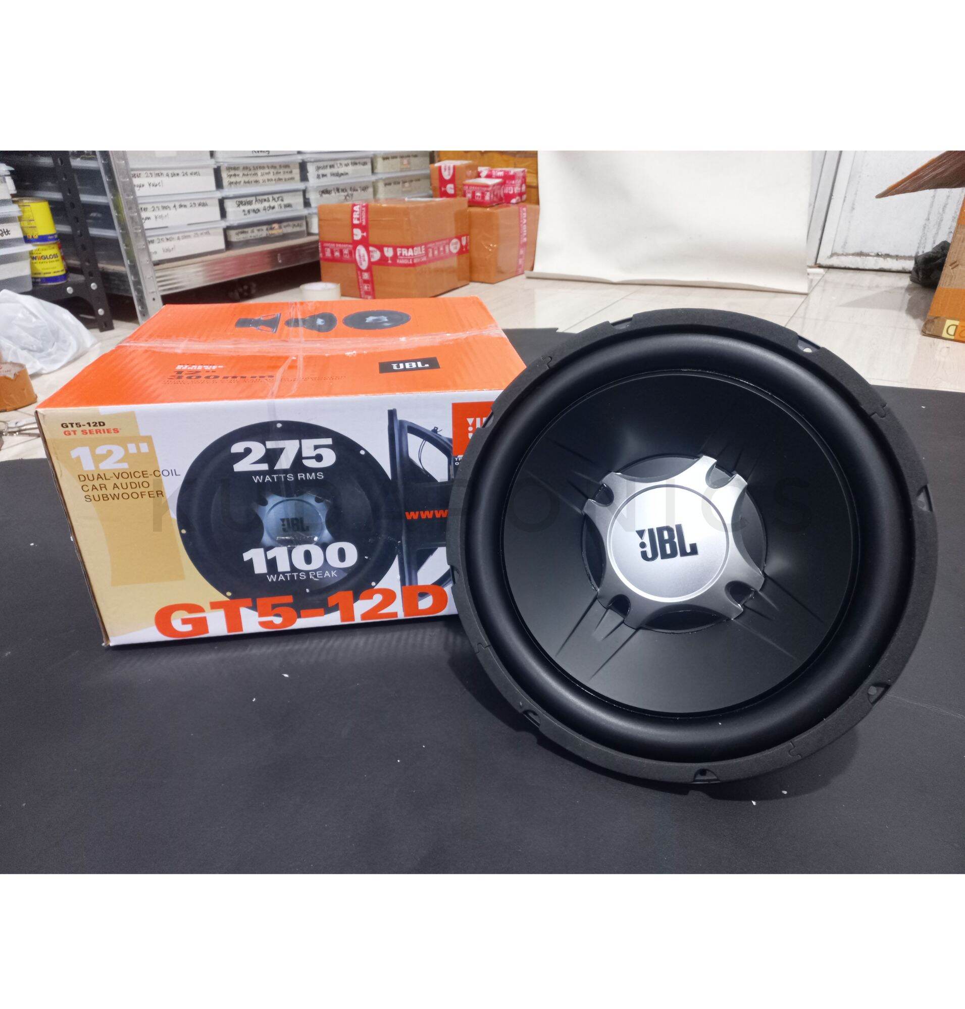Speaker JBL GT5-12D 12 inch Subwoofer Dobel Coil Original Lazada