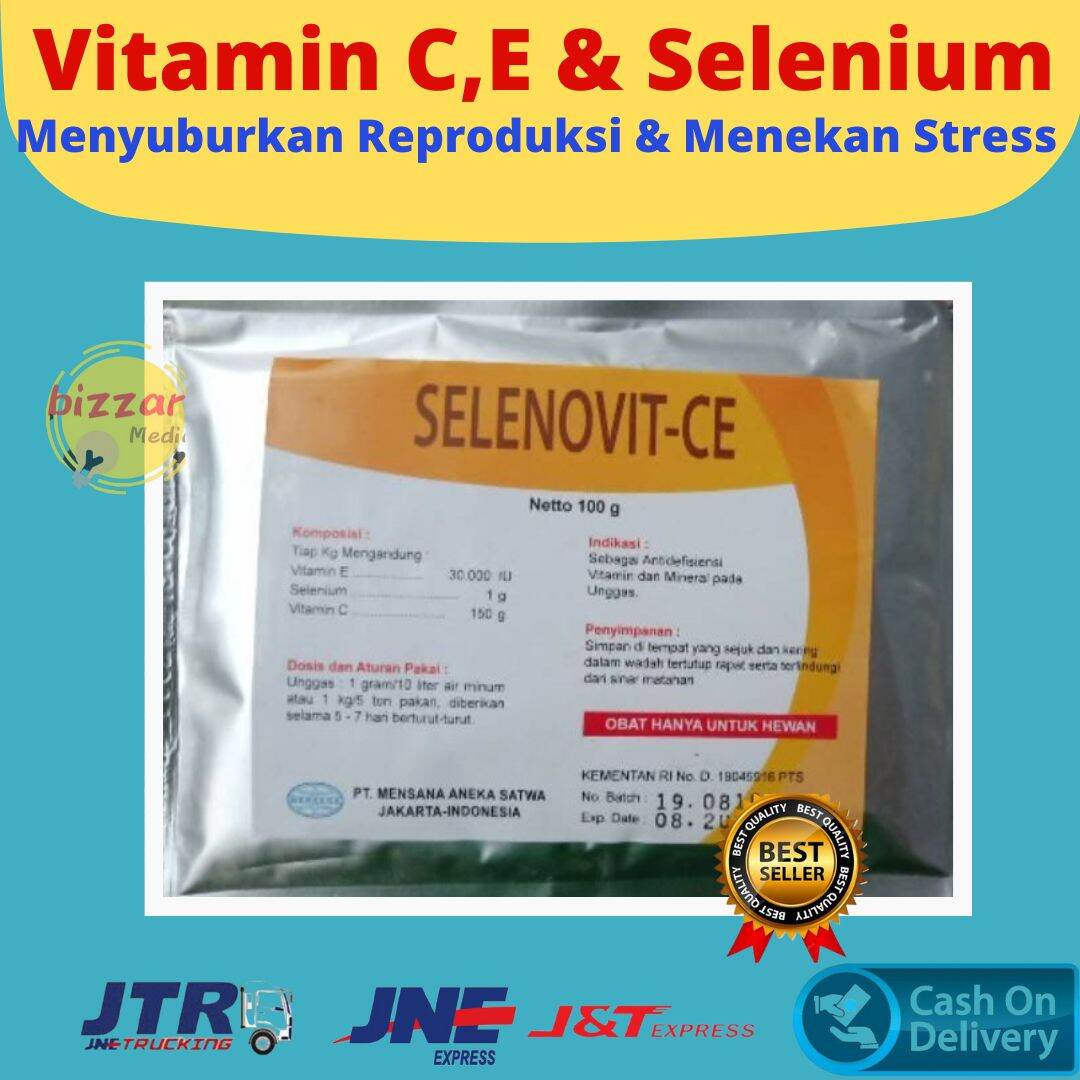 SELENOVIT 100 SELENIUM VITAMIN C E MINERAL AYAM BEBEK PUYUH PETELUR