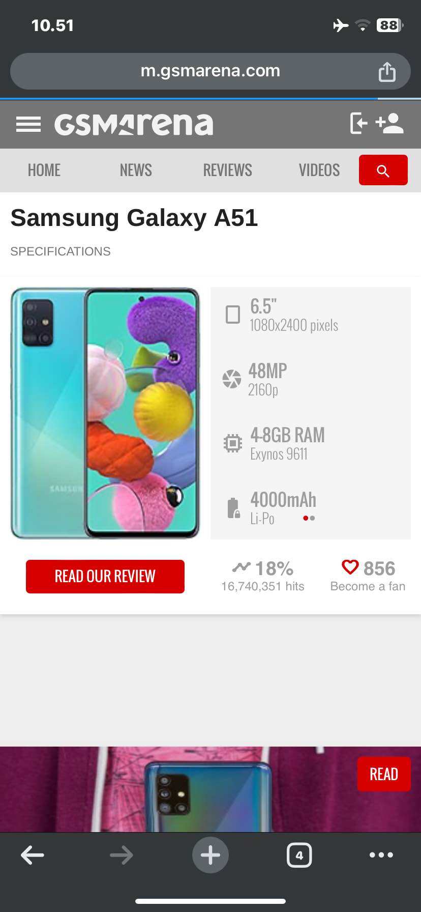 Samsung A51 6/128 Lazada Indonesia