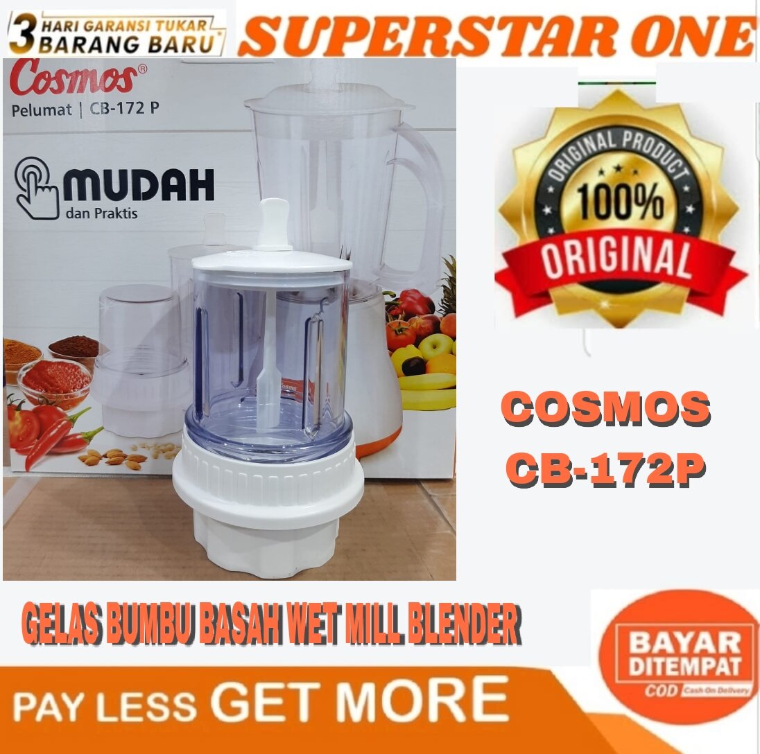 Set Gelas Bumbu Basah Wet Mill Blender Cosmos CB-172P Pisau