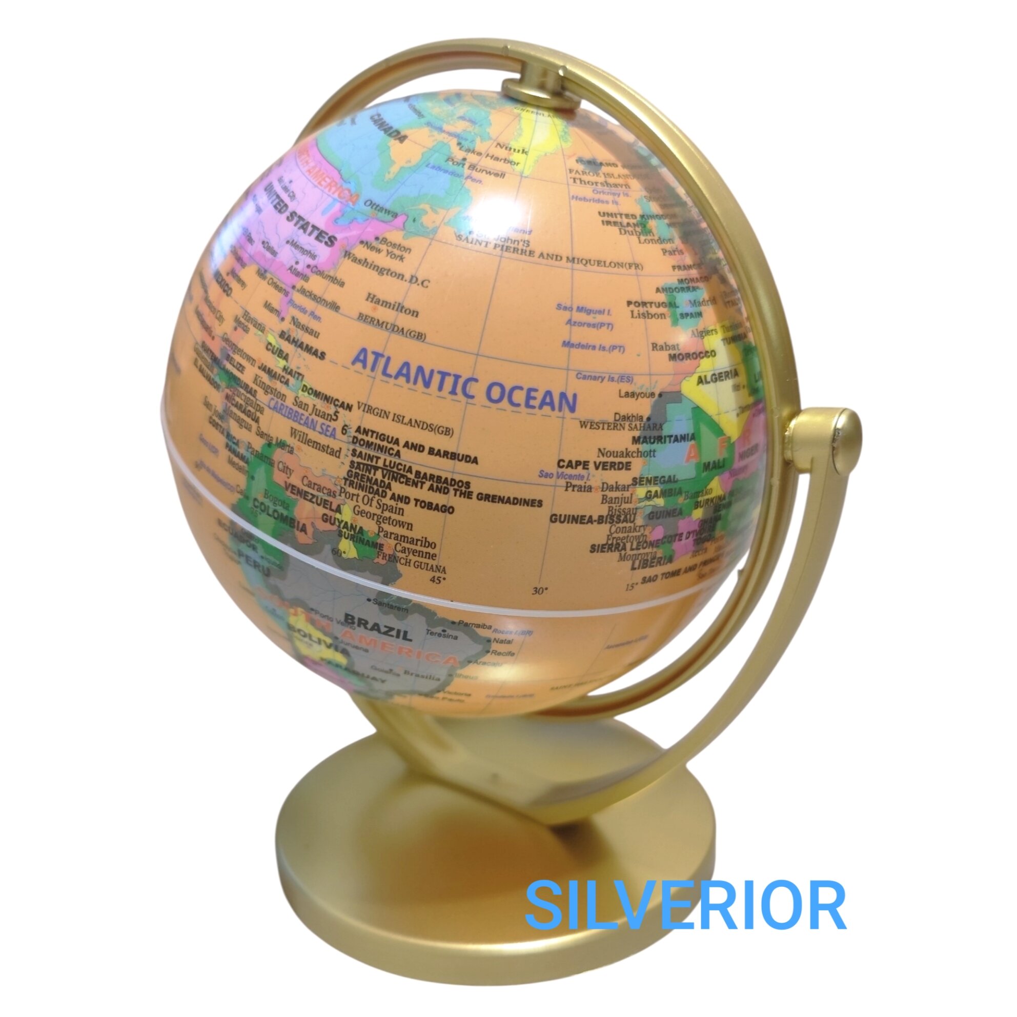 Peraga Hiasan Pajangan Meja Bola Dunia Globe Peta Atlas Planet Bumi