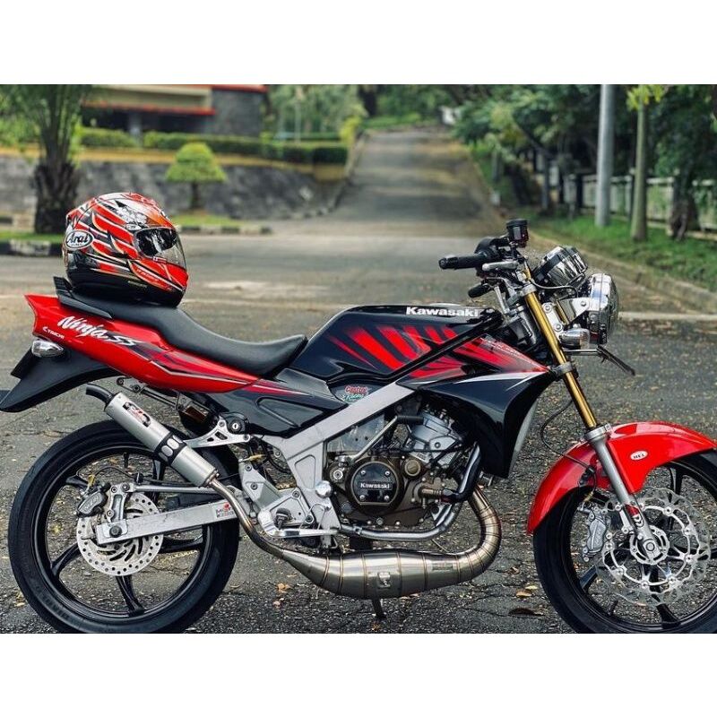 STRIPING STIKER LIST BODI MOTOR STANDAR NINJA SS TAHUN 2014 2015 MERAH ...