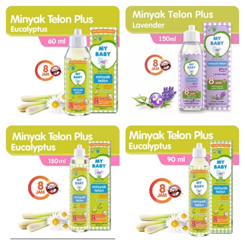 Minyak Telon Plus Lavender/Eucalyptus 60/90/150 ml untuk Bayi dan Balita Aromaterapi Perlengkapan Mandi dan Perawatan Kulit Anak.
