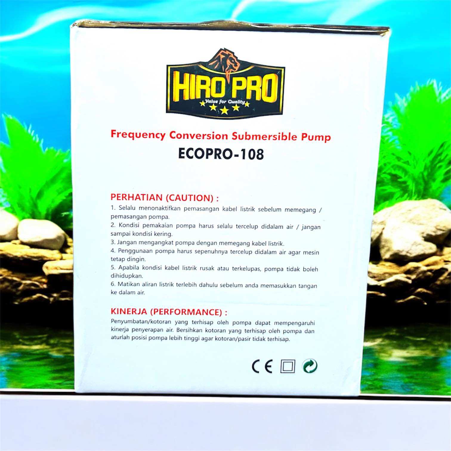 HIRO PRO ECO 108 POMPA KOLAM AQUARIUM CONVERSION SUBMERSIBLE PUMP