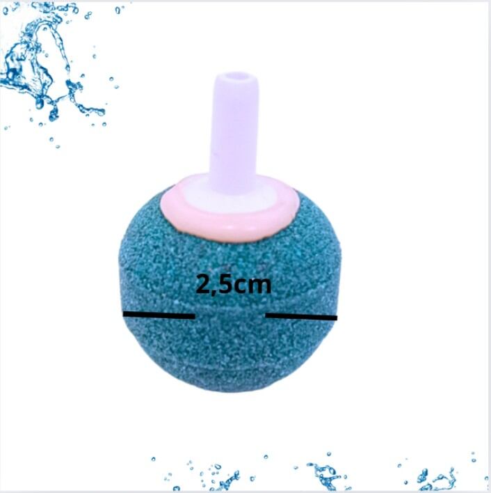Batu Aerator Aerasi / Airstone Pemecah Gelembung Udara Airstone BULAT BAKSO 2,5CM