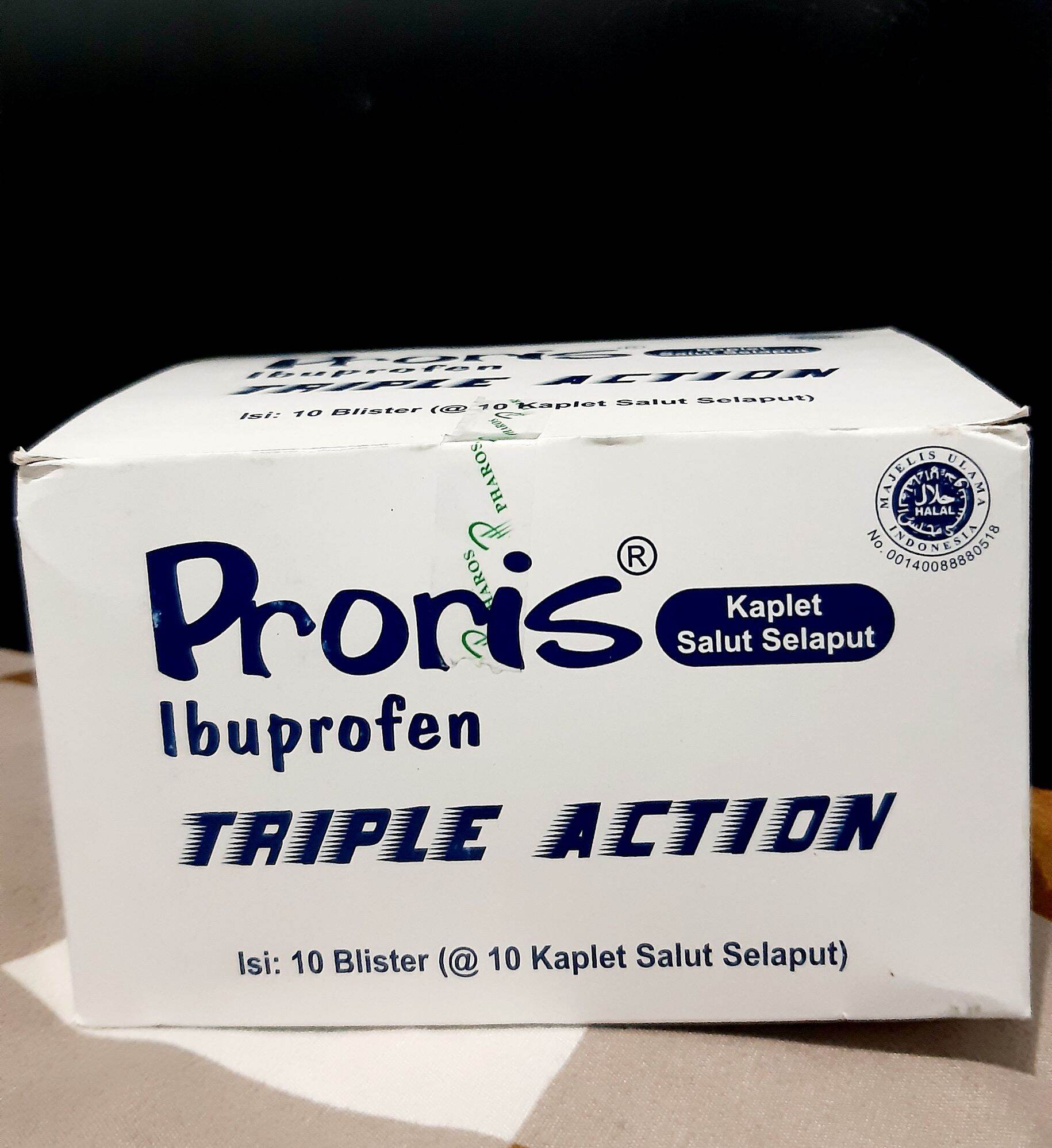 Proris Tablet Ibuprofen Mg Triple Action Box Isi Strip Lazada