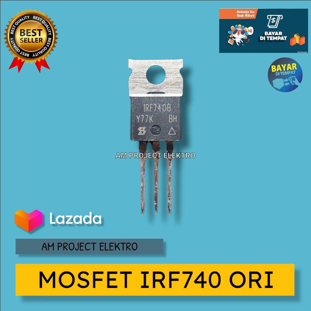 MOSFET IRF740 IRF 740B Body Tembaga IRF 740 N Channel Bagus TO:220 ...