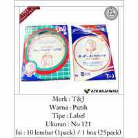 Label Tom & Jerry No 121 | Label Nama | Label Harga | 1 Box (25pack)