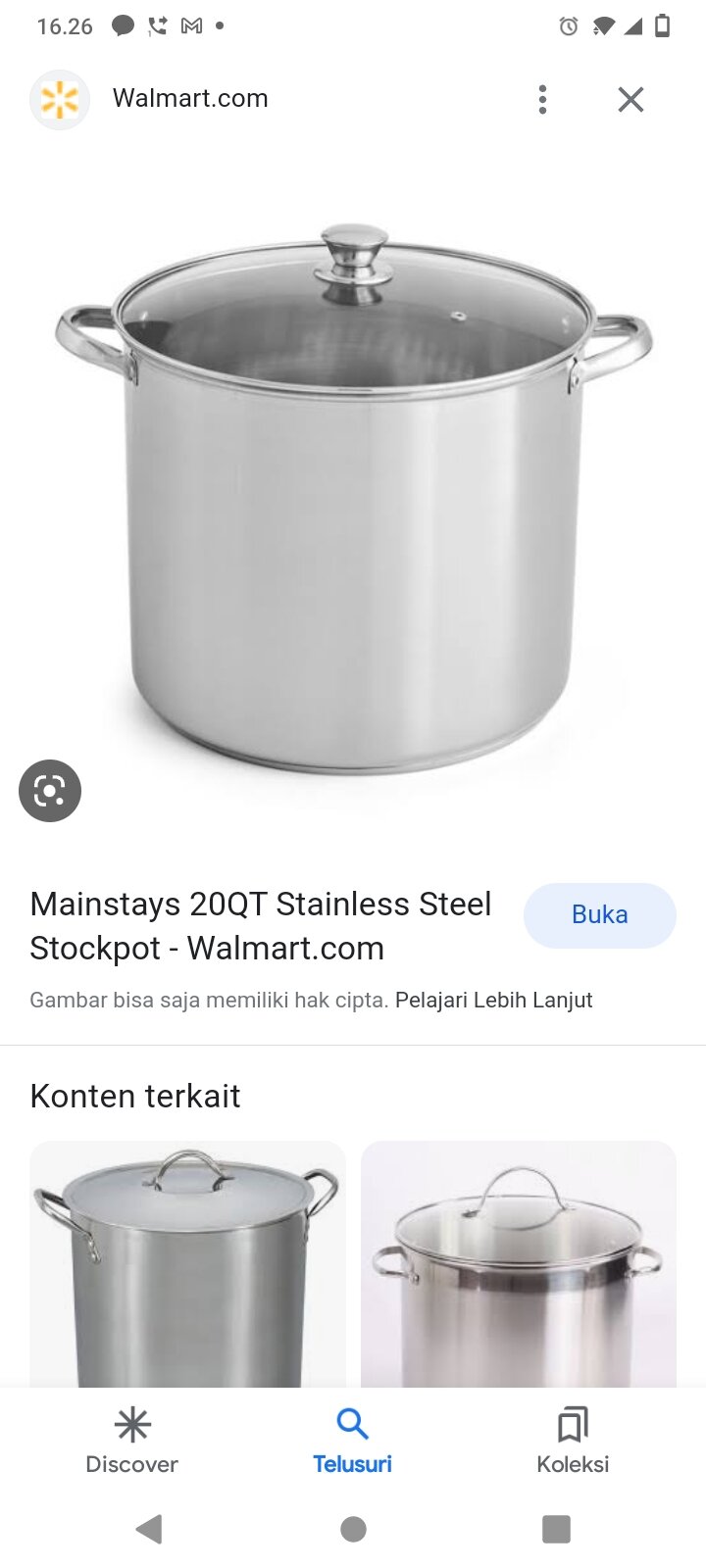 Mainstays 20QT Stainless Steel Stockpot 