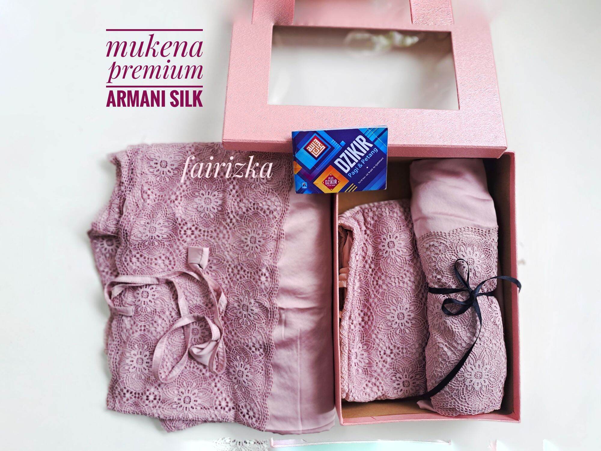 Mukena premium silk Royale Luxury Full Lace super soft luxury hadiah hampers hadiah dowry hadiah, enga…