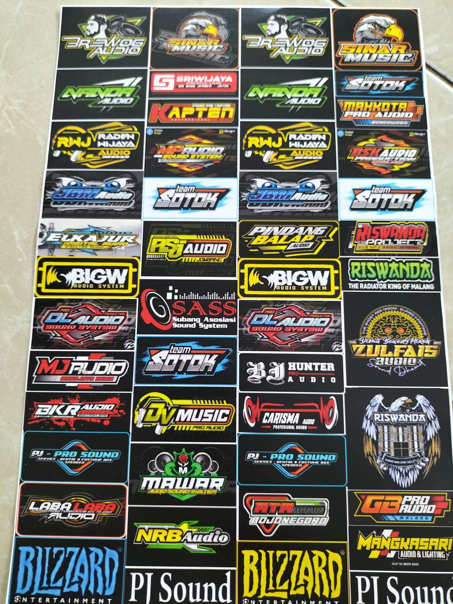 Stiker Sound | Stiker 1 Lembar | Stiker Pack Ukuran 21cmx31cm | Lazada ...