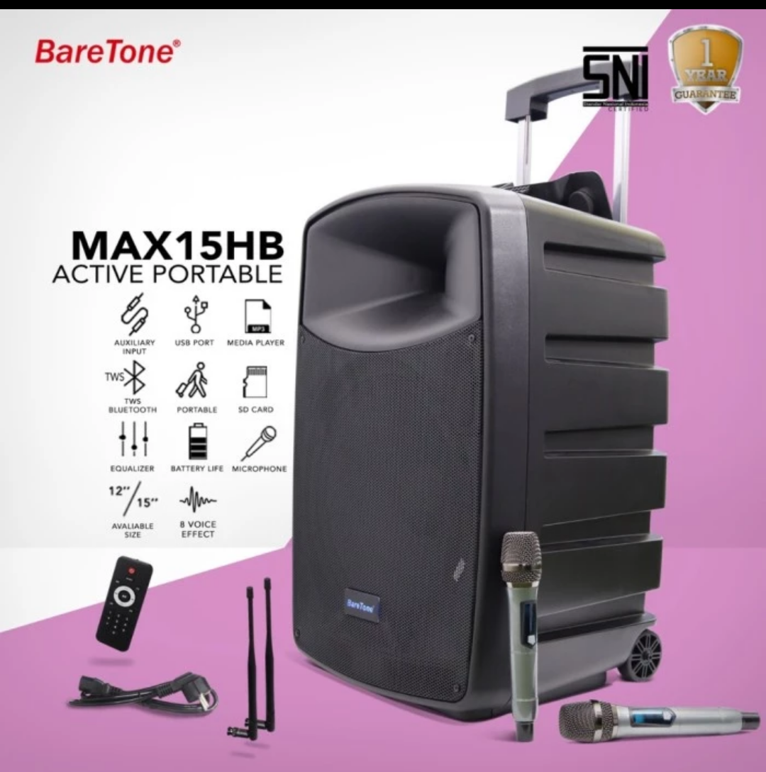 speaker portable baretone 15