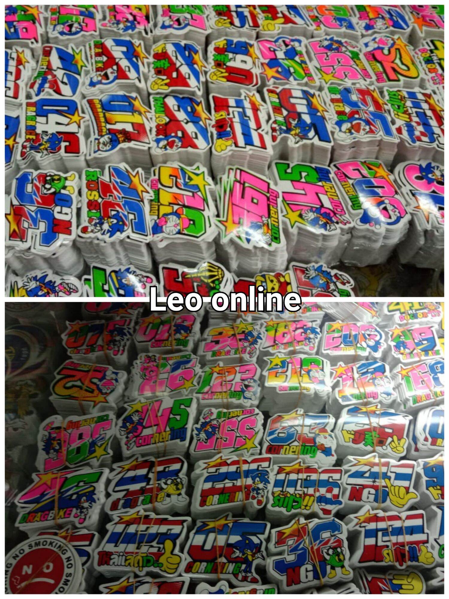 stiker sticker motor angka roade race 50 lembar campur stiker balap ...