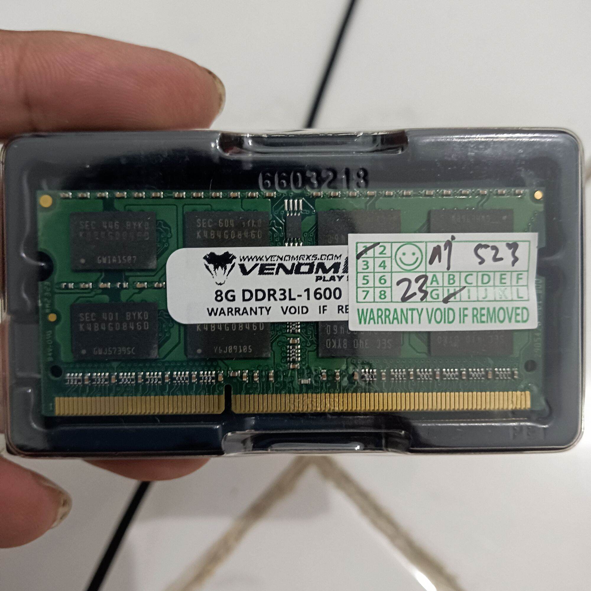 Ram Ddr3 8gb Sodimm Venom Rx MEMORY LAPTOP VENOM RX SODIM DDR3 8GB