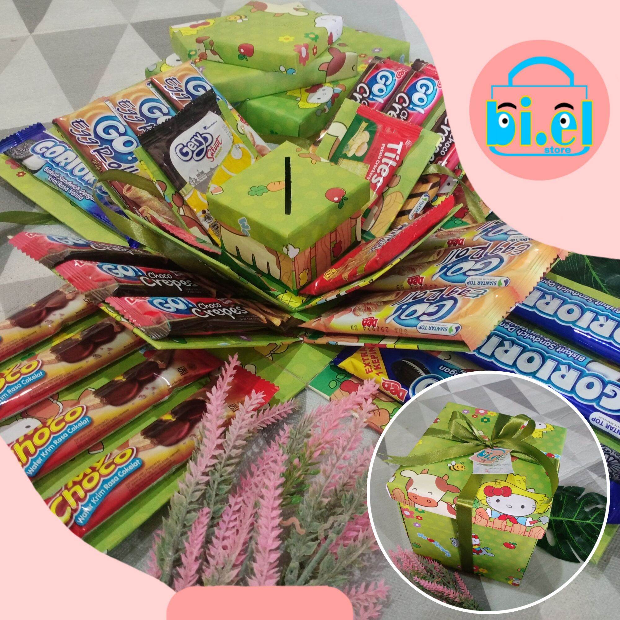 Eksplosion box 3Layer/3 lapis (Motif dan Karakter)|| Snack box || Paket Hampers Box || Hadiah ulang taβ¦