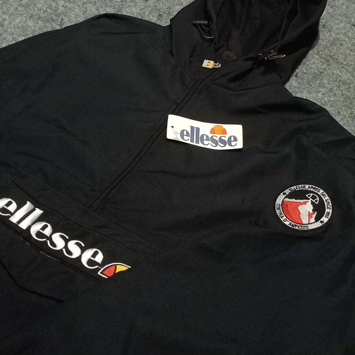 JAKET CAGOULE ELLESSE UNISEX Jaket Taslan Hitam Jaket Hooded Boho
