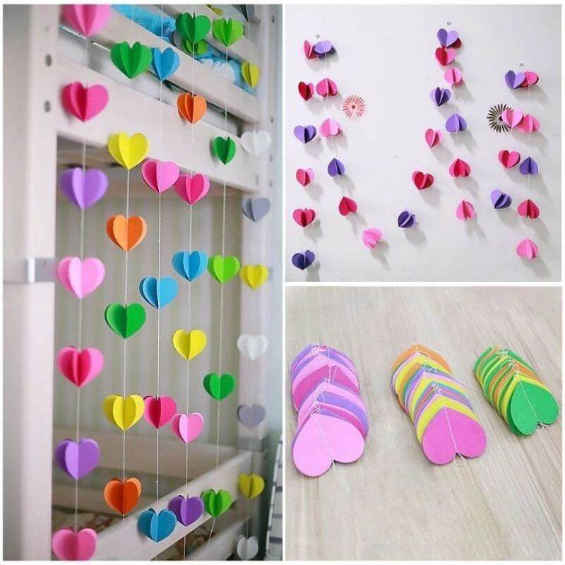 PAPER GARLAND HIASAN 3D -PAPER GARLAND-TIRAI JENDELA ATAU PINTU - HARGA PER JUNTAI (HELAI)