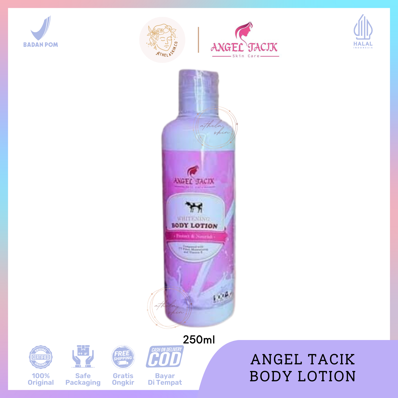 Angel Tacik Whtening Body Lotion / Handbody Angel Tacik 250ml Original