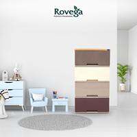 Rovega Kabinet / Lemari Plastik 4 Susun Magnum CMG437WIMD