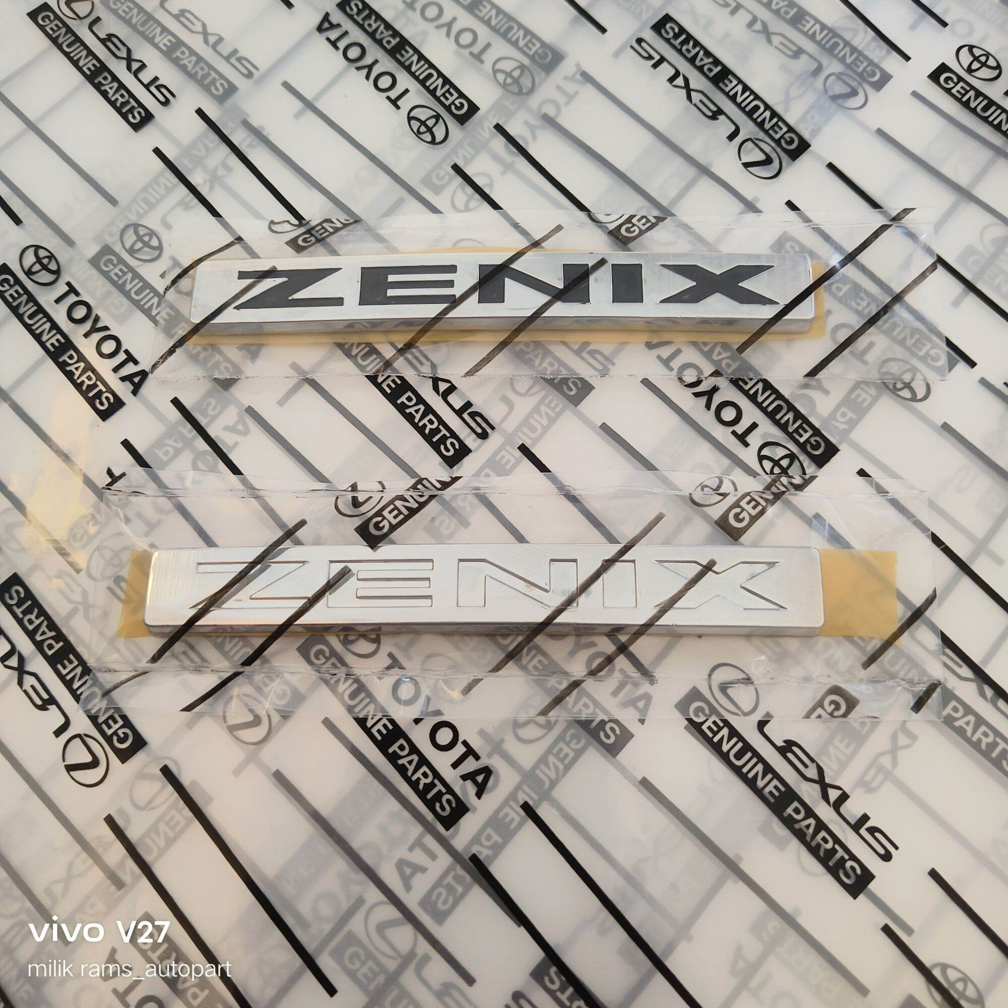 emblem logo bagasi tulisan ZENIX original crome Harga  80,000 Ringgit*Penghantaran Percuma