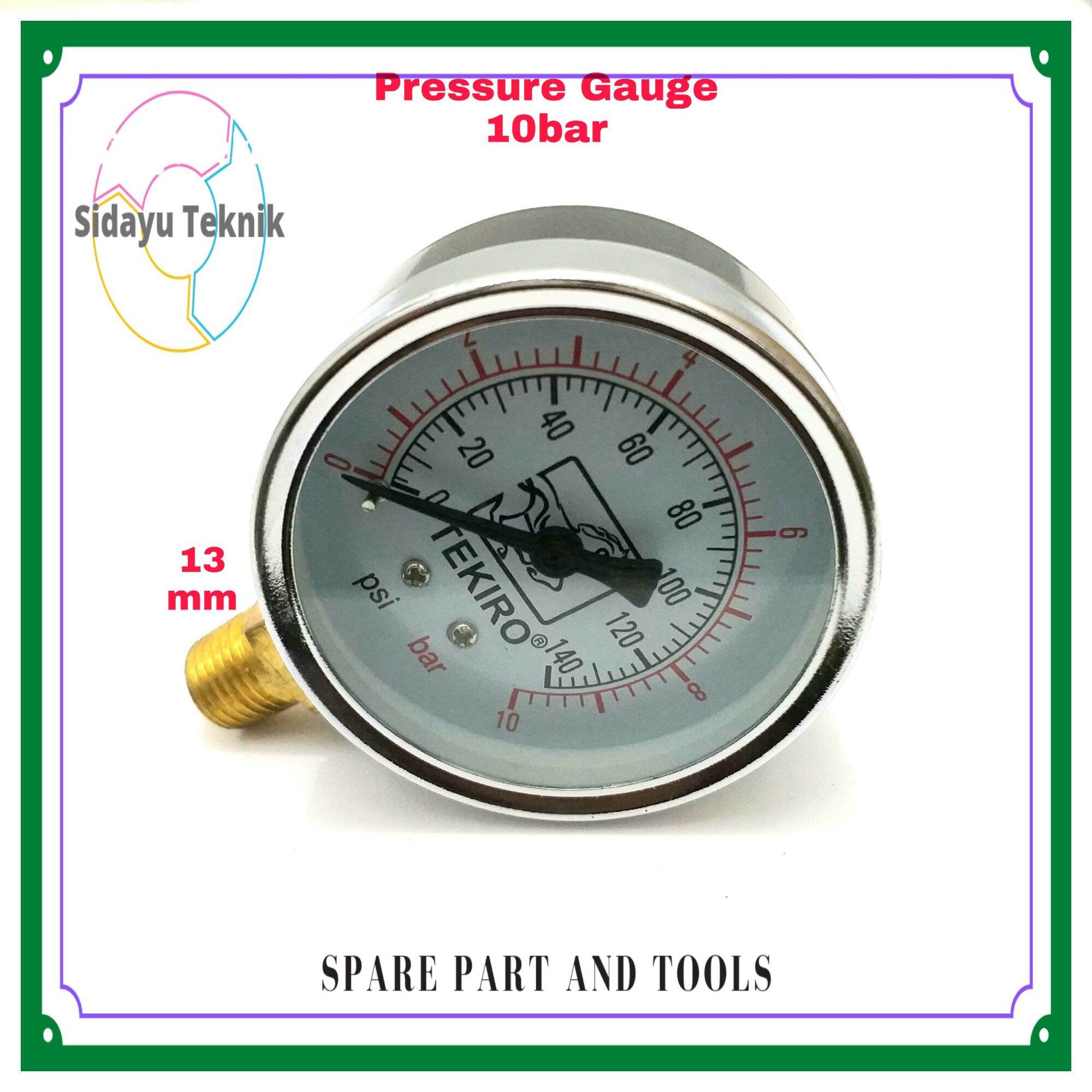 Pressure Gauge 10 Bar Tekiro Lazada Indonesia