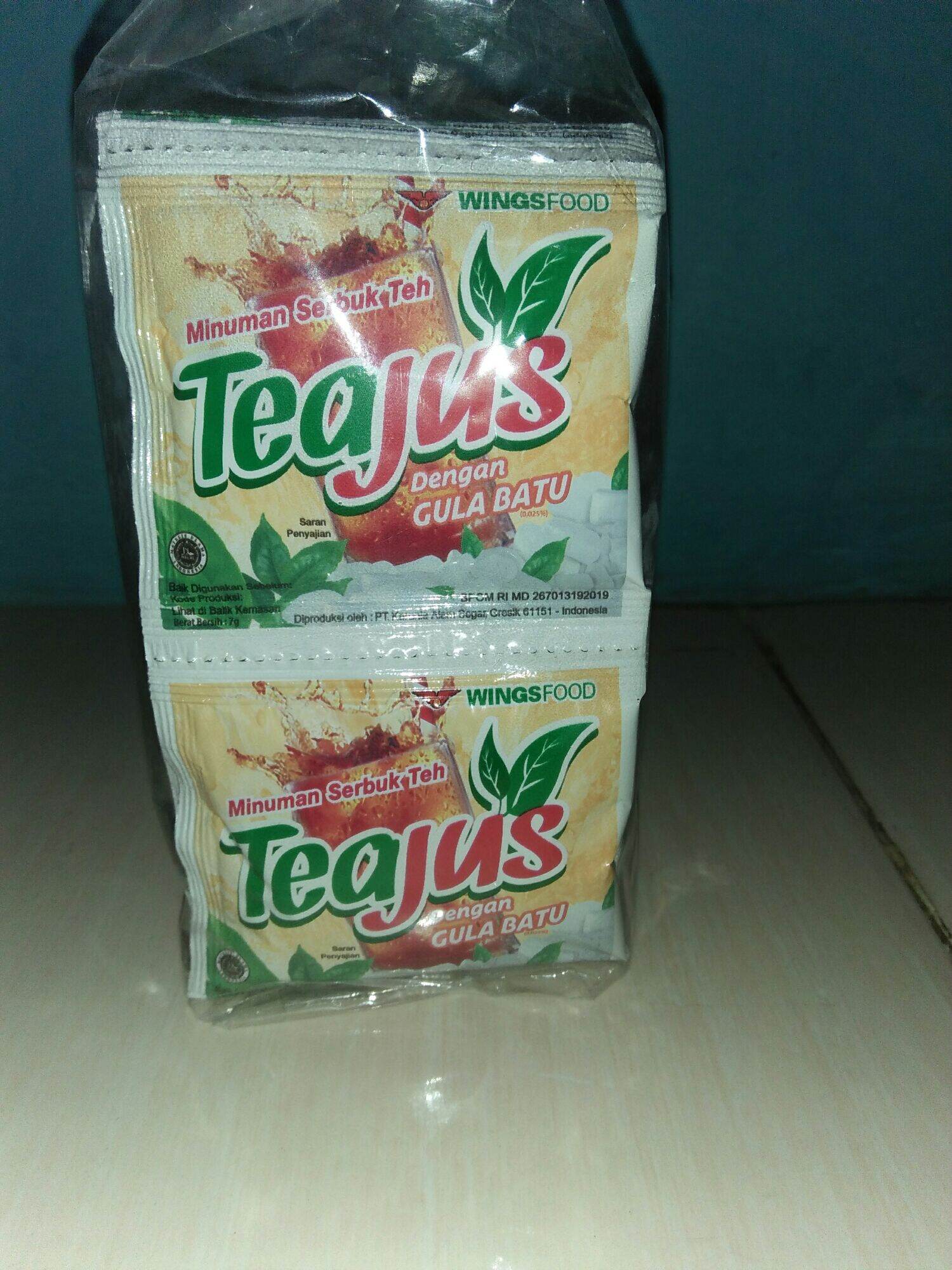 murah tea jus minuman serbuk teh dengan gula batu satu pack isi 60
