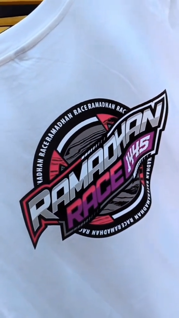 Kaos Anak- Dewasa Ramadhan Race 2024 V2 baju atasan anak dewasaracing premium cotton combet 30s kode RaceV2