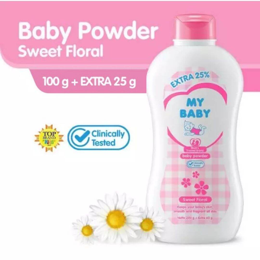 My Baby Powder Bedak Bayi Wanginya Tahan Lama 100gr ekstra 25 gr
