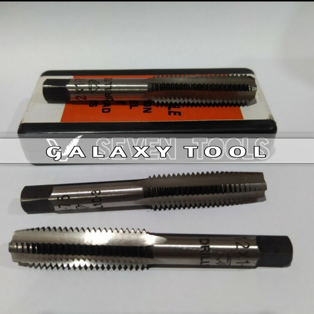 Mata Bor Hand Tap Triangle M12 x 1.0 mm Set 3 pcs mata Bor ulir Drat