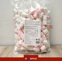 Corniche Marshmallow Mega Pink White 1Kg - Marshmallow Marsmellow Halal