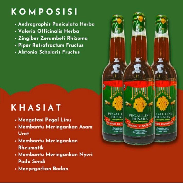 Jamu Tawon Klanceng Asli Pegal Linu Husada Jamu Jawa Dwipa Isi Ml Lazada Indonesia