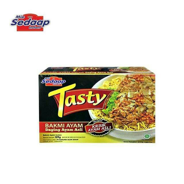 Mie Sedaap Tasty Bakmi Dengan Daging Ayam Asli Netto 115 Gr