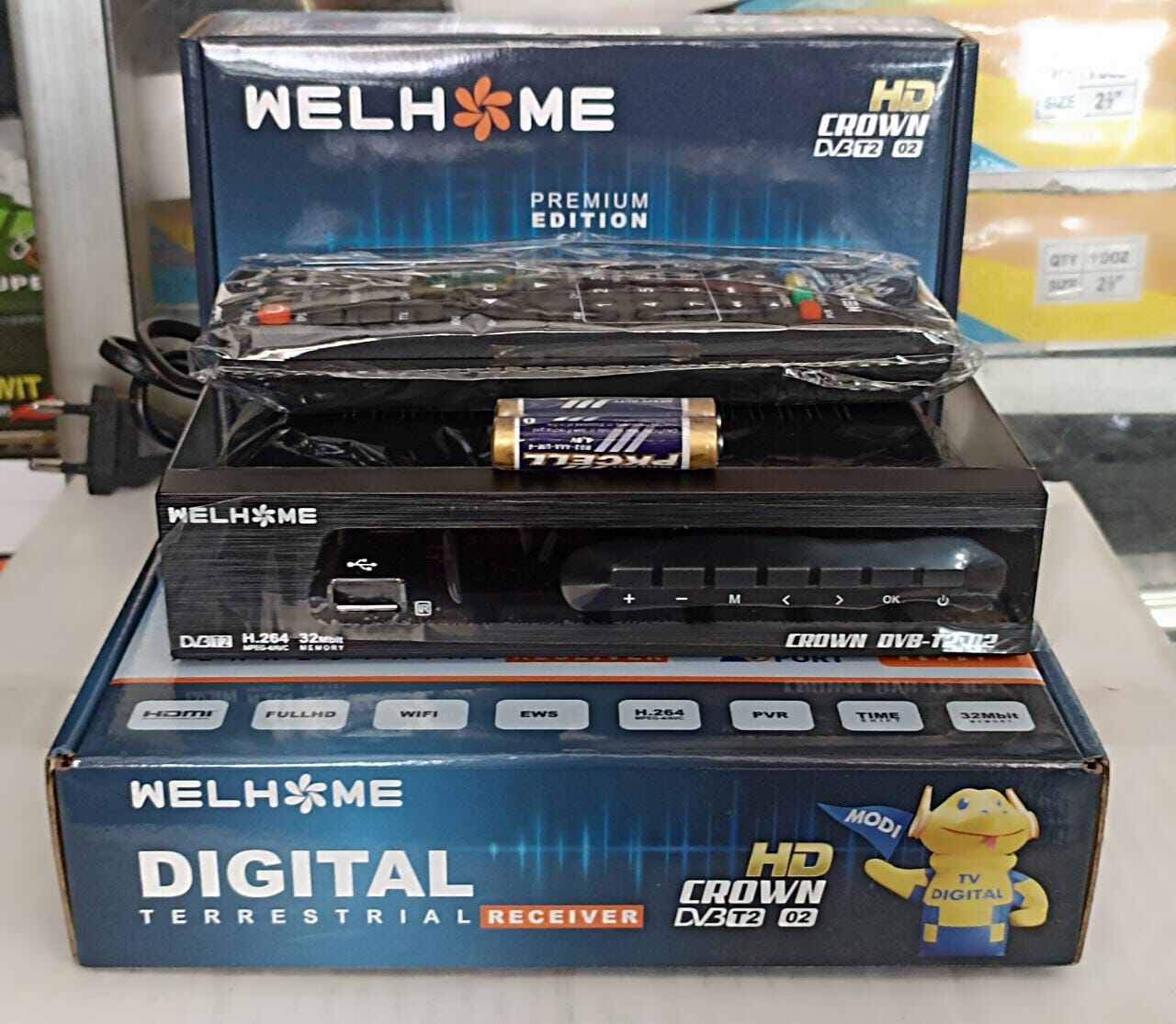 Set Top Box Welhome STB HD Crown DVB T2 02 Lazada Indonesia