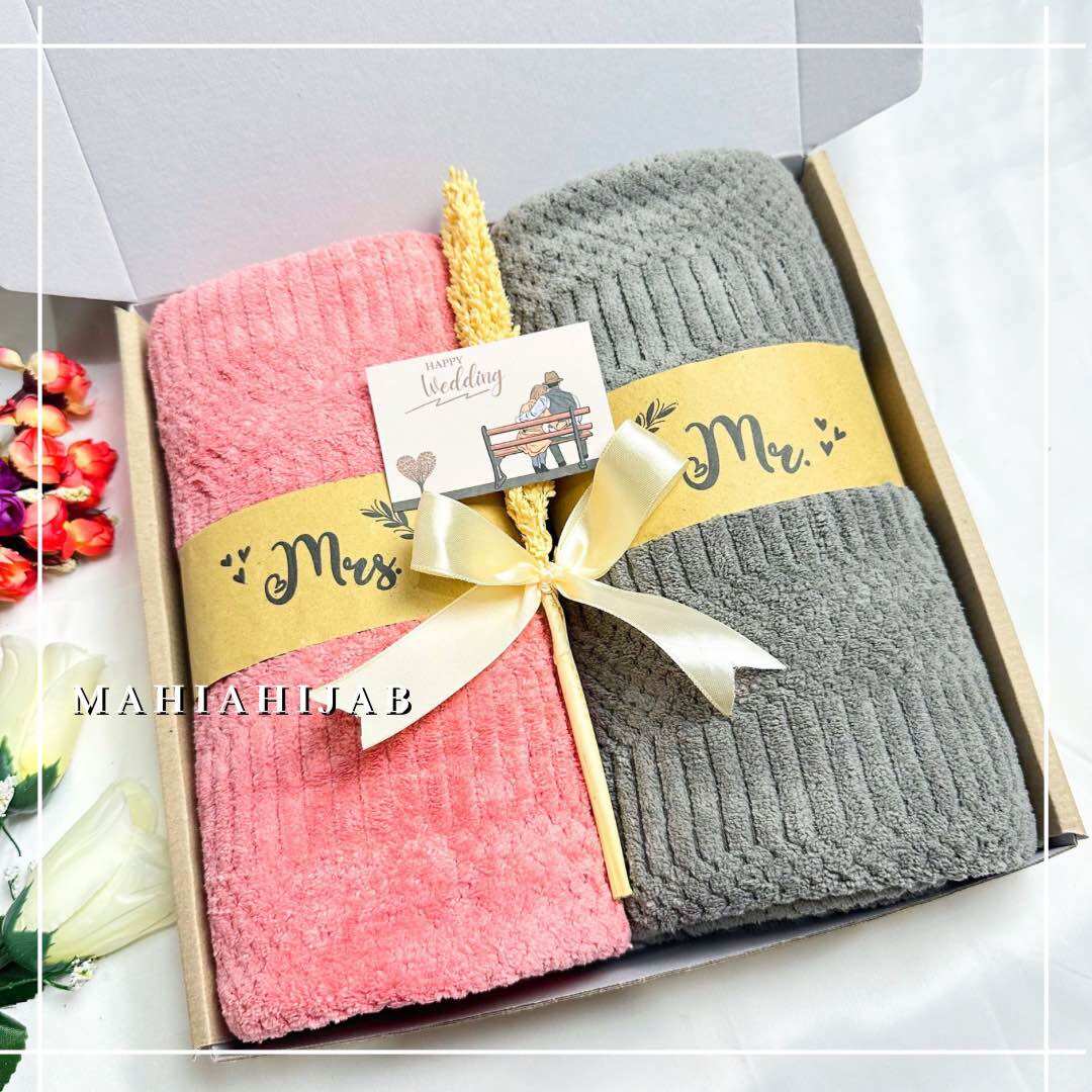 Hampers Pernikahan Handuk Pasangan 70x140cm / Hadiah pernikahan Handuk Couple / hadiah Souvenir